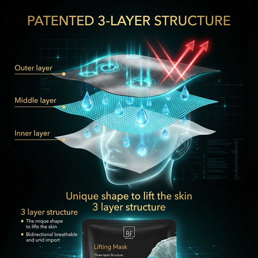 BF Premium Lifting Mask | Triple-Layer V-Shape Firming & Hydration (30ml)